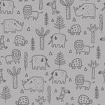 Éponge extensible - Animaux sauvages gris clair