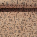 Éponge stretch - Animaux sauvages Rose saumon