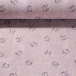 Stretchfrottee - Krabben Altrosa