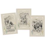 Canvas Panel - Kühe Gemalt Beige