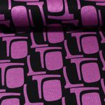 Romanit Jersey - Soft Abstrakt Schwarz Pink