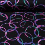 Romanit Jersey - Soft Kringel Schwarz Lila