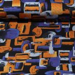 Romanit Jersey - Soft Mustermix Schwarz Braun