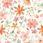 Tyg för regnjacka - Aqua Protect digitaltryck blomma äng ecru