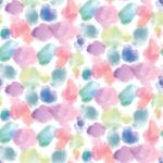 Regnjacka tyg - Aqua Protect digitaltryck pastellmålning vit