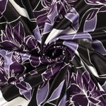 Cetim – Folha e Flor Preto Violeta