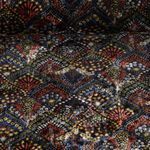 Samtjersey - Ornamente Schwarz Braun