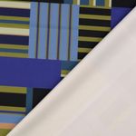 Scuba - Digitaltryck rektanglar och ränder blå