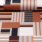 Scuba - Impression digitale Rectangles et rayures Marron