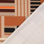 Scuba - Digitaltryck Rektanglar och Ränder Brun