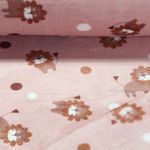 Fleece - Kuschelfleece Doubleface Löwen Rosa