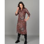 Viscose stretch - Motif Marrakech Rouge-2