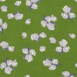 Crêpe de viscose - Fleurs Olive