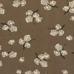 Crêpe viscose - Fleurs Taupe