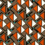 Viscose popeline - driehoeken taupe