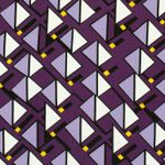 Viscose popeline – paarse driehoeken