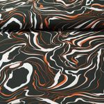 Viskose-Popeline - Marmoriert Dunkelgrün