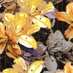 Crêpe de viscose à lurex - Lys noirs