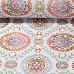 Gobelin - Fleurs folklore indien Ecru