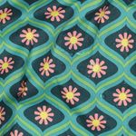 Belagd bomull – Gröna blommor