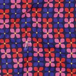 Belagd bomull – små blå blommor