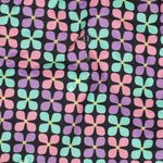 Pinnoitettu puuvilla - Pienet violetit kukat