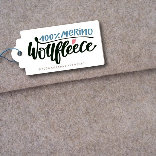 Merino Bio Wollfleece - Hamburger Liebe Sand Melange 