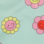 Coton enduit - Fleurs joyeuses Mint