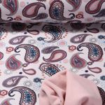 Softshell - Impression digitale Paisley Ecru