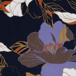 Viscosa - Crepé Grandes Flores Navy