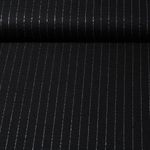 Viscose Stretch - Lurex Aiguilles Noir Argenté