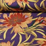 Viskosejersey - Große Blüten Lila