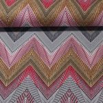 Viskosejersey - ZickZack Rot