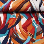Viskosejersey - Abstrakt Ziegel Multicolor