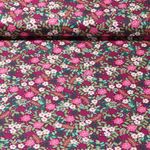 Baumwoll-Popeline - Weihnachtsblumen Beere