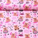 Jersey - Digitaldruck Bären Mädchen Rosa