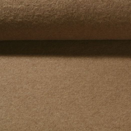 Walkloden Wollfleece Virgin Wool - Nougat Mulesingfrei