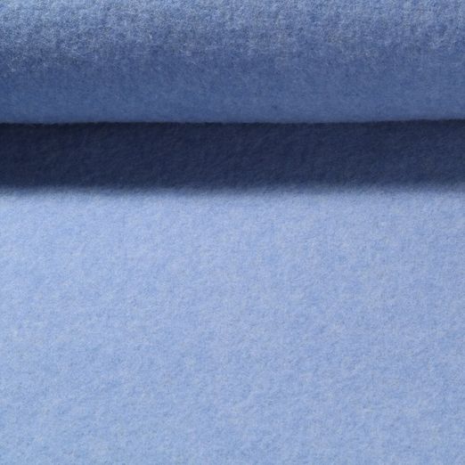 Walkloden Wollfleece Virgin Wool - Hellblau Mulesingfrei