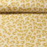 Beschichtete Baumwolle - Blätter Ocker