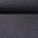 Strickjersey - Gerippt Dunkelgrau Melange