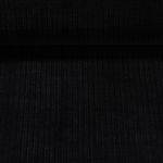 Stricksweat - Chenille Gerippt Schwarz