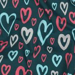 Jersey - Sydän glitter petrolinvihreä