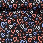 Jersey - Herzen Glitzer Schwarz