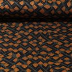 Romanit-Jersey - Bogenmuster Ocker