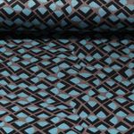 Romanit-Jersey - Bogenmuster Petrol