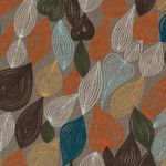 Romanit-jersey – blad linjer taupe