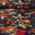 Viscose - Crêpe Fleurs Vert foncé