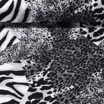 Romanit-Jersey - Safari Tiermix Schwarz Weiß