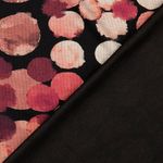 Romanit Jersey - Digitale print aquarel stippen wijnrood