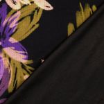 Romanit-jersey - digitaltryck blommor lila